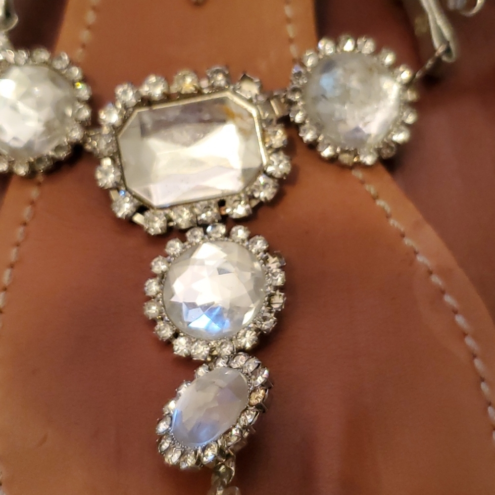 Aldo Rhinestone Sandals 38 - Picture 2 of 9